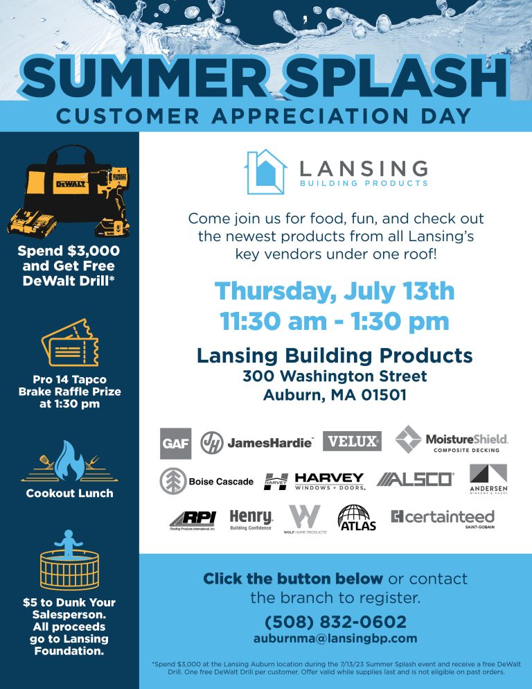 Summer Splash Customer Appreciation Event Lansing Building Products