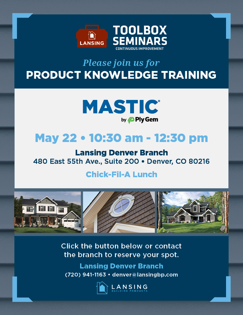 Toolbox Seminar - Mastic - Lansing Building Products
